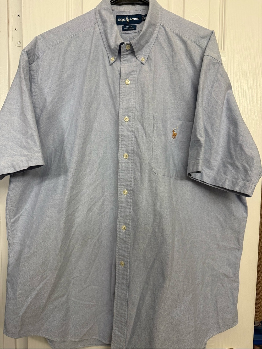 Ralph Lauren Men’s Blake Cotton button up shirt — Light Blue size XL